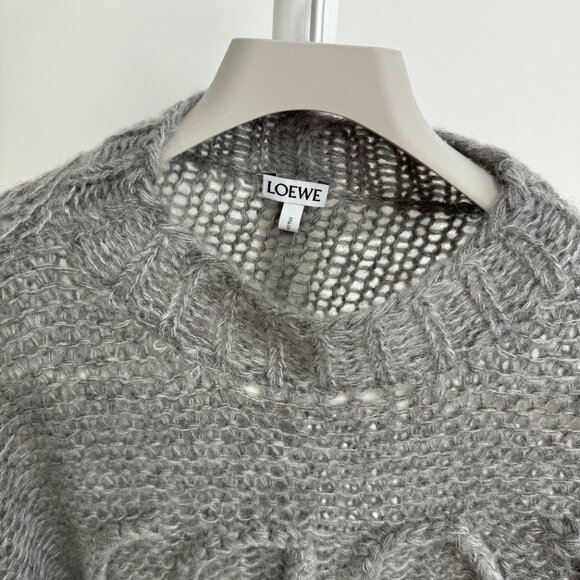 Loewe Anagram open-knit mohair-blend sweater - Picture 9 of 13